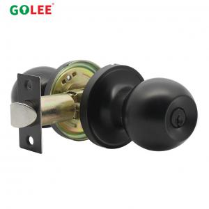 BLACK TUBULAR DOOR KNOBSET LOCK