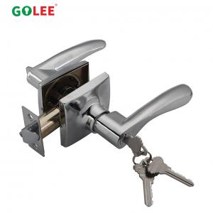 SQUARE ROSE DOOR LEVER HANDLE LOCK WITH LATCH